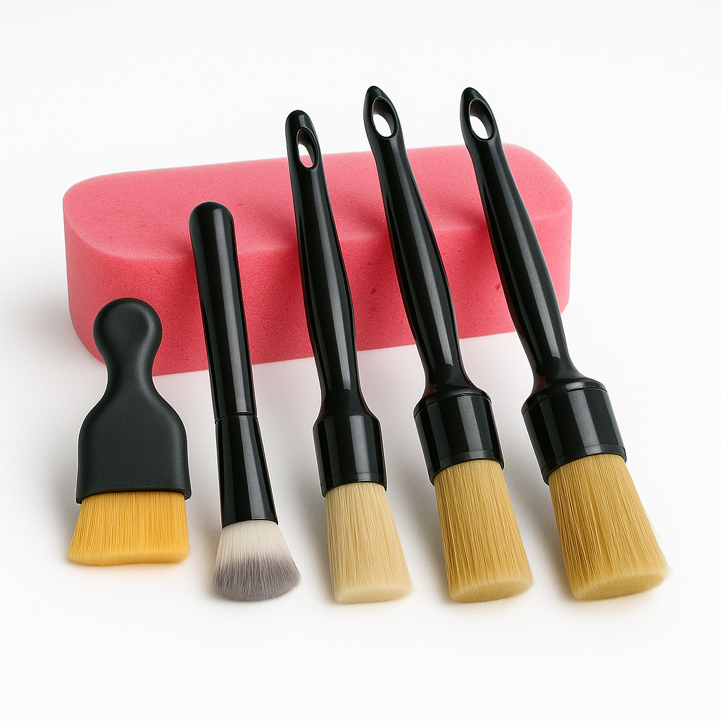 Detail Brush Set with Sponge Applicator (6 Pcs)