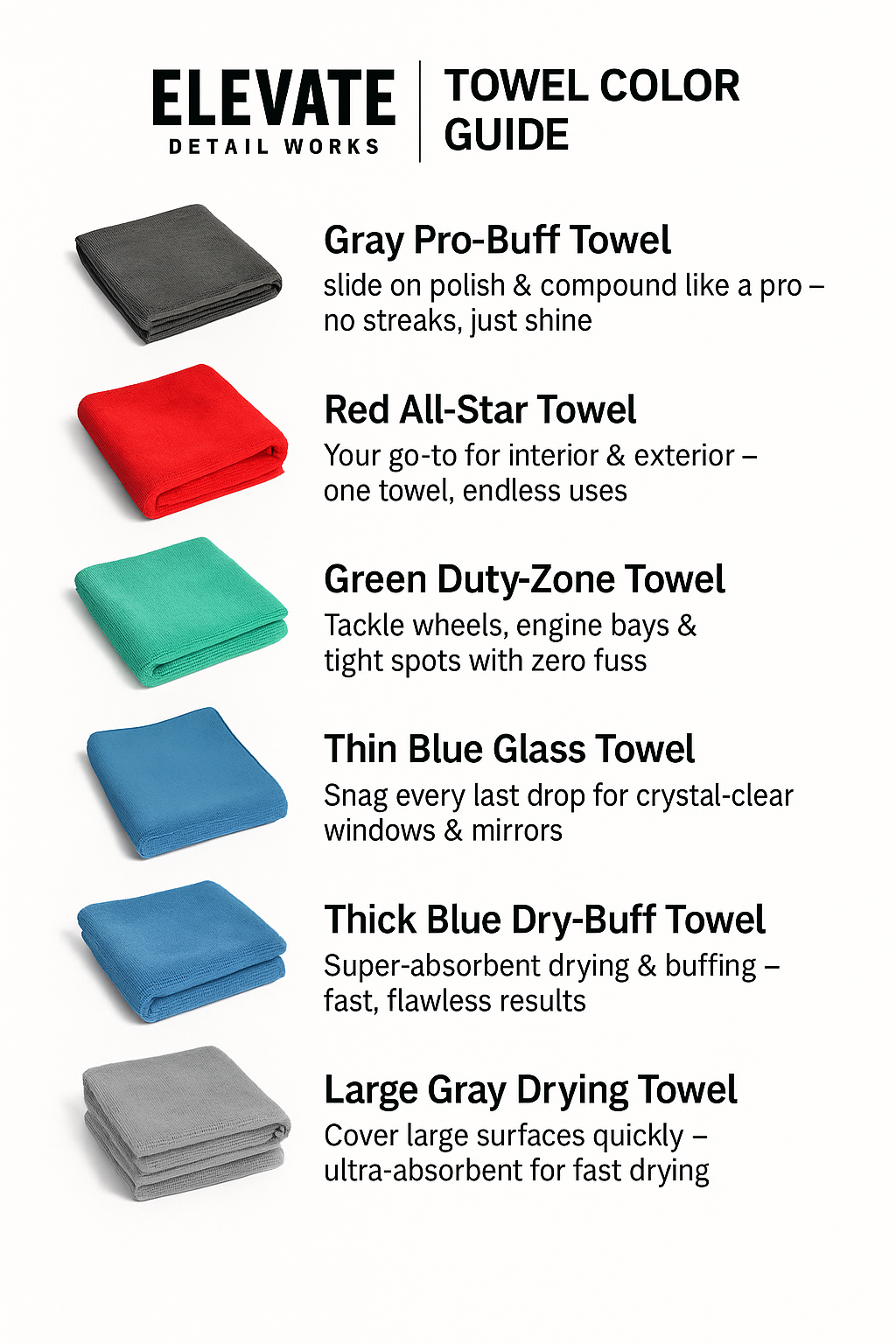 All Purpose Microfiber Towels 12" X 12" 5-Pack